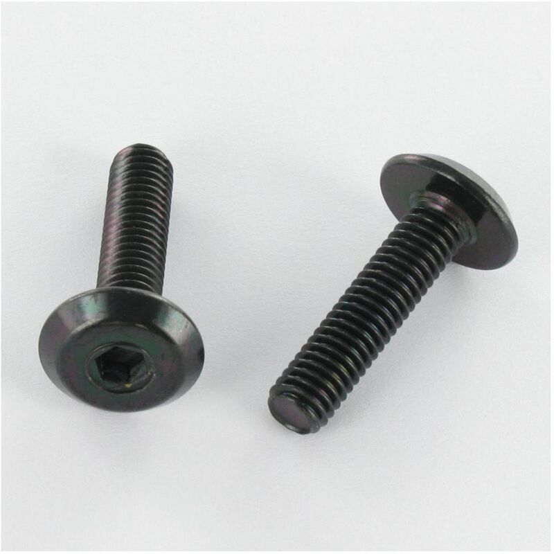 Vis métaux tête plate Clé de 4 HC4 M6X35 Acier zingué noir-200 pièces