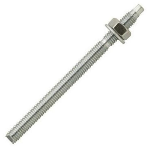 Scell-It – Tiges filetées en acier M8 x 110 mm – Tête hexagonale – Pointe biseautée pour scellement chimique – Boîte de 10 unités - M08110