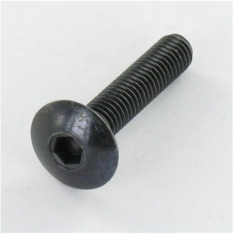 Vis Poelier tête ronde large Tête ronde large M6X80 Clé de 4 HC4 Acier zingué noir-100 pièces