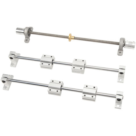 Tige linéaire SC8UU avec coussinet KP08 pour CNC et découpe laser, diamètre 8 mm, longueur 350 mm.
