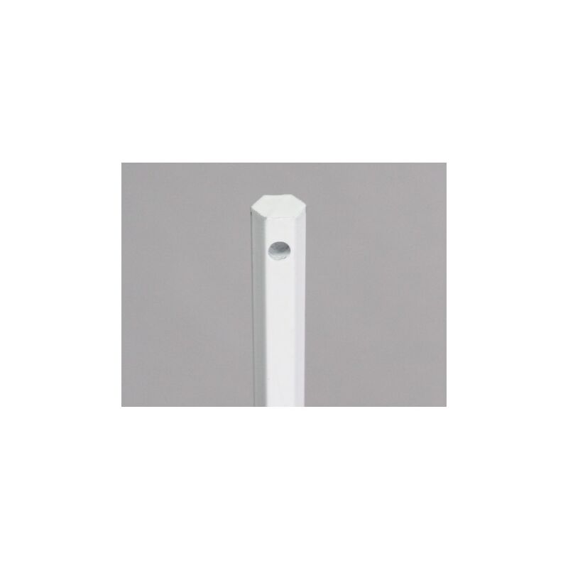 Tige seule hexagonale diamètre 10 mm L120 cm, acier laqué blanc, pour volet manoeuvre treuil