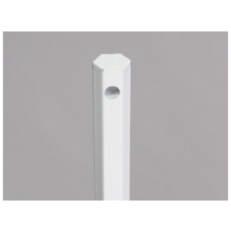 Tige seule hexagonale diamètre 10 mm L120 cm, acier laqué blanc, pour volet manoeuvre treuil - Blanc