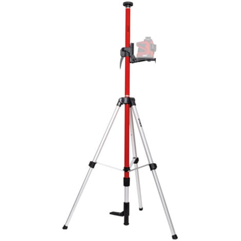 Tige télescopique STIER pour laser à lignes croisées de 360 cm, appareils de mesure laser et accessoires, 20 à 365 cm de hauteur, support télescopique pour les appareils de nivellement, compatible