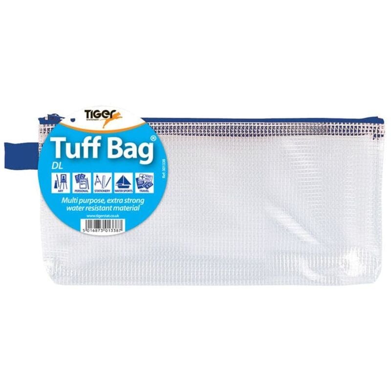 Zoro Select - Tiger Tuff Bag Polypropylene dl 500 Micron Clear with Assorted Colour Zips