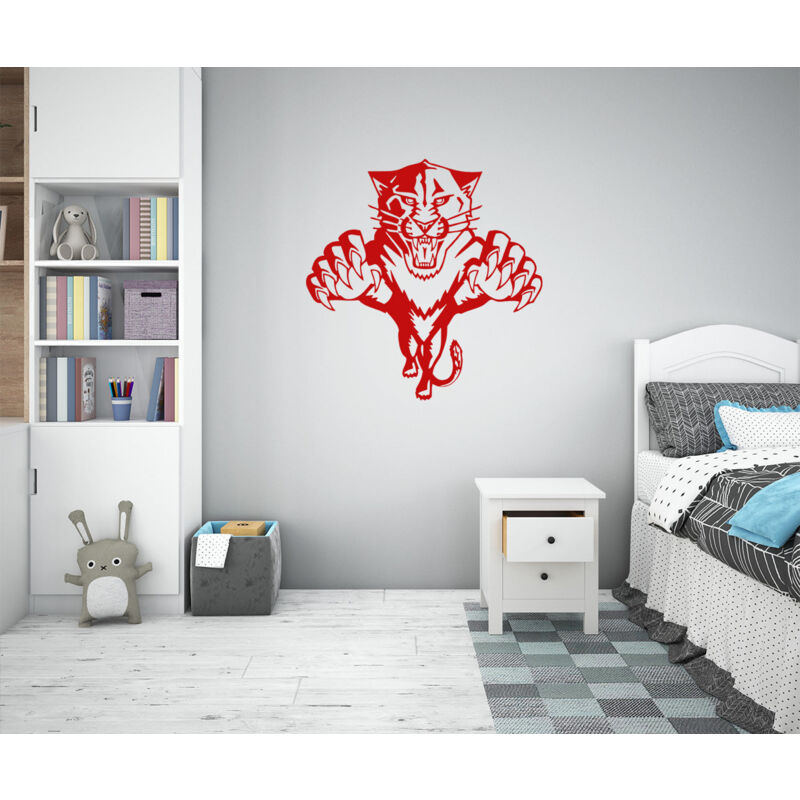 Image of TIGER - Adesivo murale wall sticker in vinile 60x65 cm - Colore: Rosso