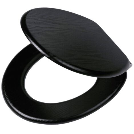 Tiger Asiento de WC de cierre suave Blackwash MDF negro 252030746