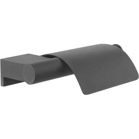 Tiger Bold Portarotolo con Coperchio, Acciaio Inox, Nero, 16,8 x 13,4 x 5,2 cm