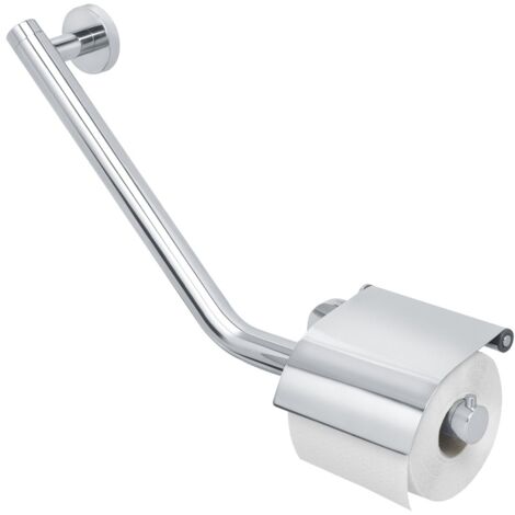 Tiger Boston Maniglione di Sicurezza con portarotolo, Acciaio Inossidabile lucidato, 40.4 x 24.1 x 8.0 cm
