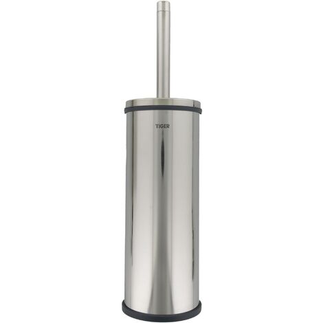 Tiger Boston Toiletborstel Met Houder Vrijstaand 9,3x9,3x35,6 cm RVS Gepolijst - RVS-look
