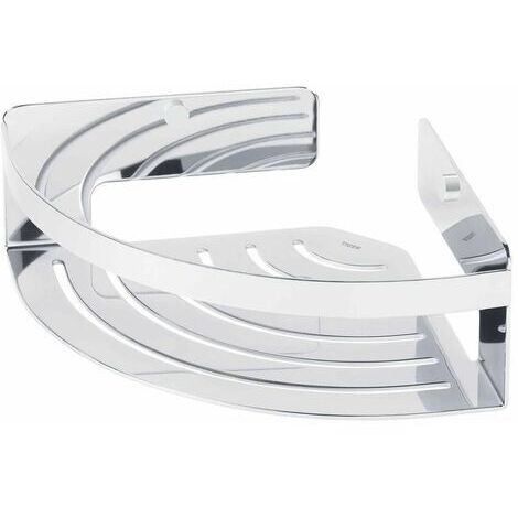Tiger Cestello Doccia Angolare, Acciaio Inox, Acciaio Inox, Cromato, Piccolo