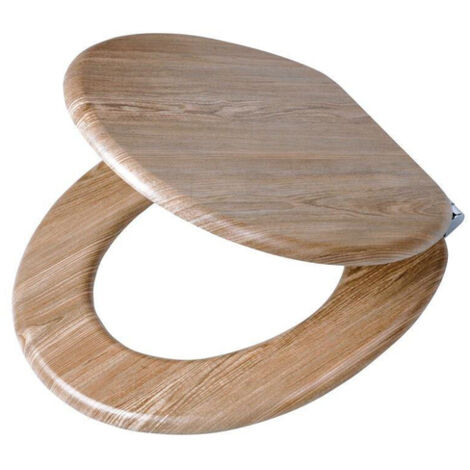 Tiger Steigerhout Abattant WC avec softclose FSC 37.5x5.5x45.5cm MDF bois d'échafaudage