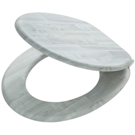 Tiger Titan Sedile per WC, MDF, Grigio, 37x44x4 cm