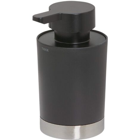 Tiger Tune Dispenser per Sapone, Acciaio Inox Spazzolato/Nero, 6.8x12.4x8.3 cm