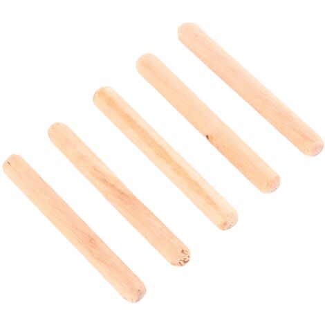 Tiges de chevilles artisanales en bois cannelées rondes pour tiroirs d'armoire, 50 pièces (M650)