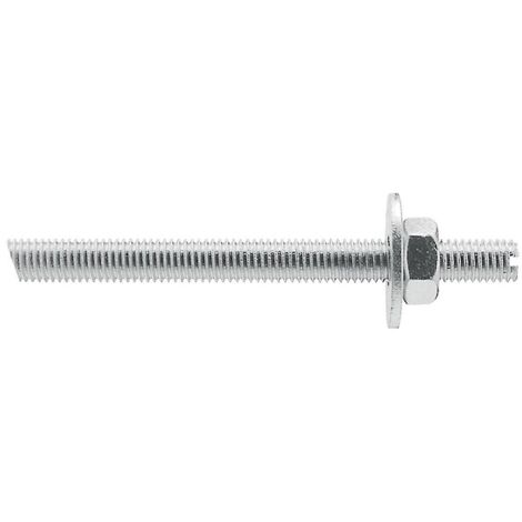Tiges filetée inox A4 avec écrous, rondelles et embouts double biseau 45° 10x130mm boîte de 10 pièces - G&B FISSAGGI