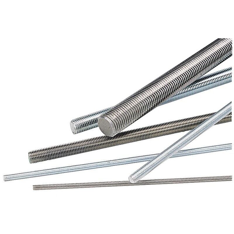 Tiges filetées acier brut 4.6, diamètre 18 mm, longueur 1 m, botte de 5 pièces