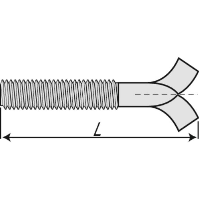 Tiges filetées à sceller acier brut, diamètre 12 mm, longueur 180 mm