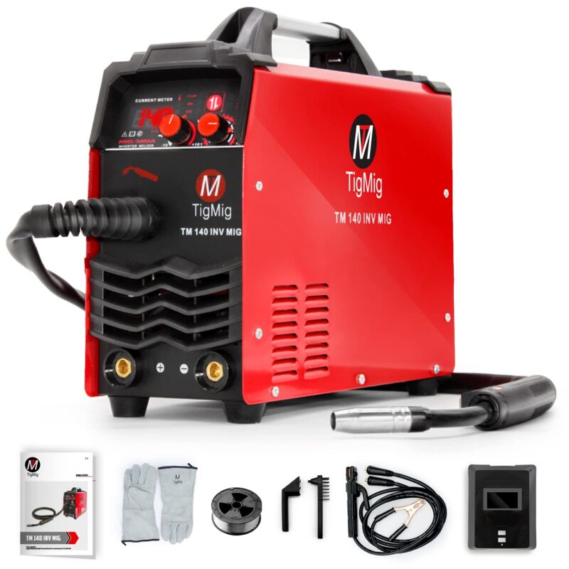 Machine à souder Inverter dc mig/mag (avec ou sans gaz), 140A - Tigmig