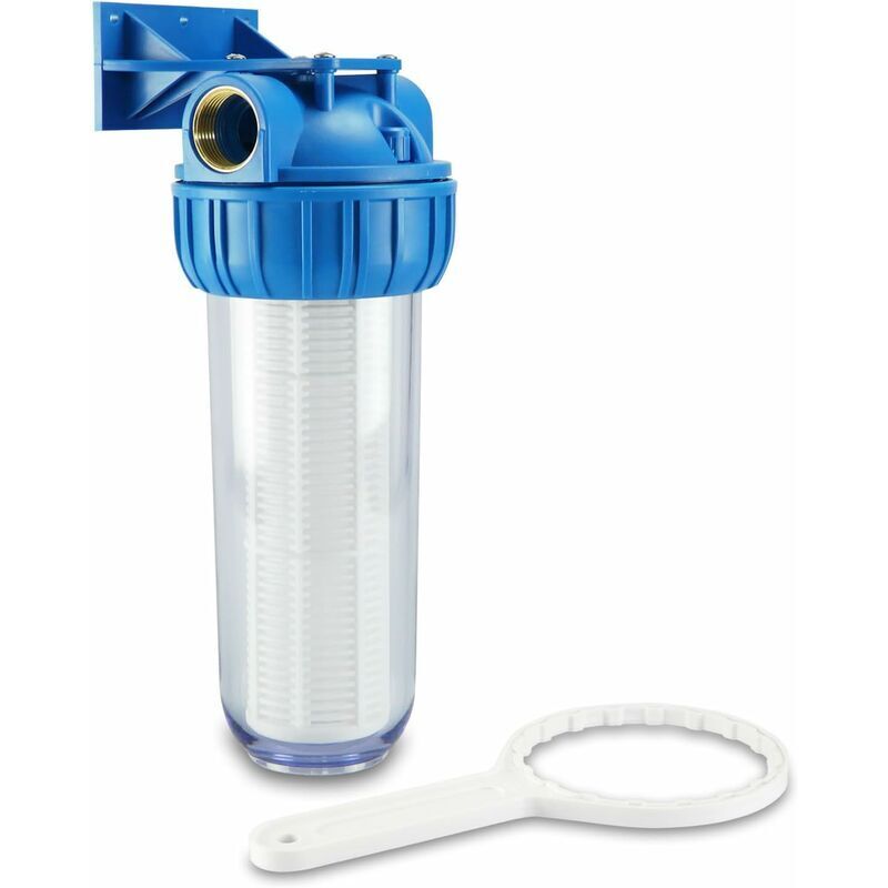 100 Préfiltre Débit d'eau à 5000l/h avec support mural et clé filtre pour pompes - Lavable - Tigrezy