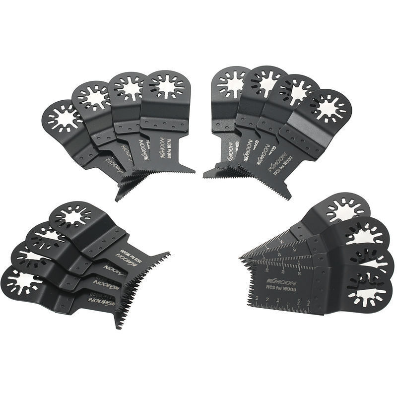 Tigrezy - 16Pcs Mix Oscillant Lame De Scie Kit Multi Tool Webs Pour