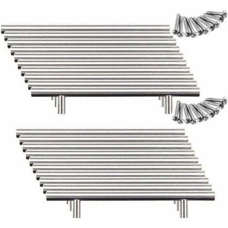 Tigrezy 20 Stück Edelstahl Küchenschranktürgriffe (128 mm (Lochmittenabstand))