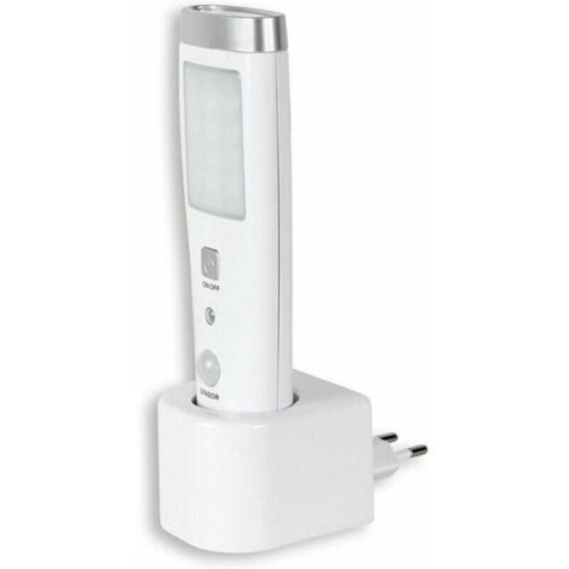 Tigrezy - Lampe de poche à induction d'urgence Lampe Torche à Détecteur de Présence Angle Détection 60° 15 led Rechargeable Batterie Blanc