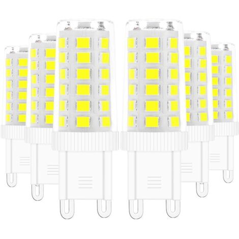 Tigrezy Ampoules LED G9, 5W Equivalent 40W Halogène Lampe Blanc 6000K Sans Scintillement Économie d'énergie Non Dimmable (Lot de 6) [Classe énergétique E]