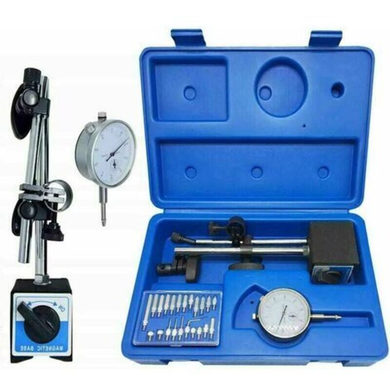 Base magnétique Base de comparateur à cadran avec base magnétique, plage de mesure 10/0,01 mm, 1 jeu - Tigrezy