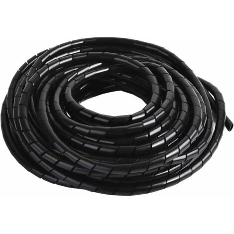Tigrezy Cache Cable Spirale, 12m Gaine Cable Electrique Flexible Universel, Tube de Rangement pour Ranger ou Cacher les Câbles, Bricolage Protecteur de Câble pour Bureau à Domicile TV PC, Dia: 8mm, No