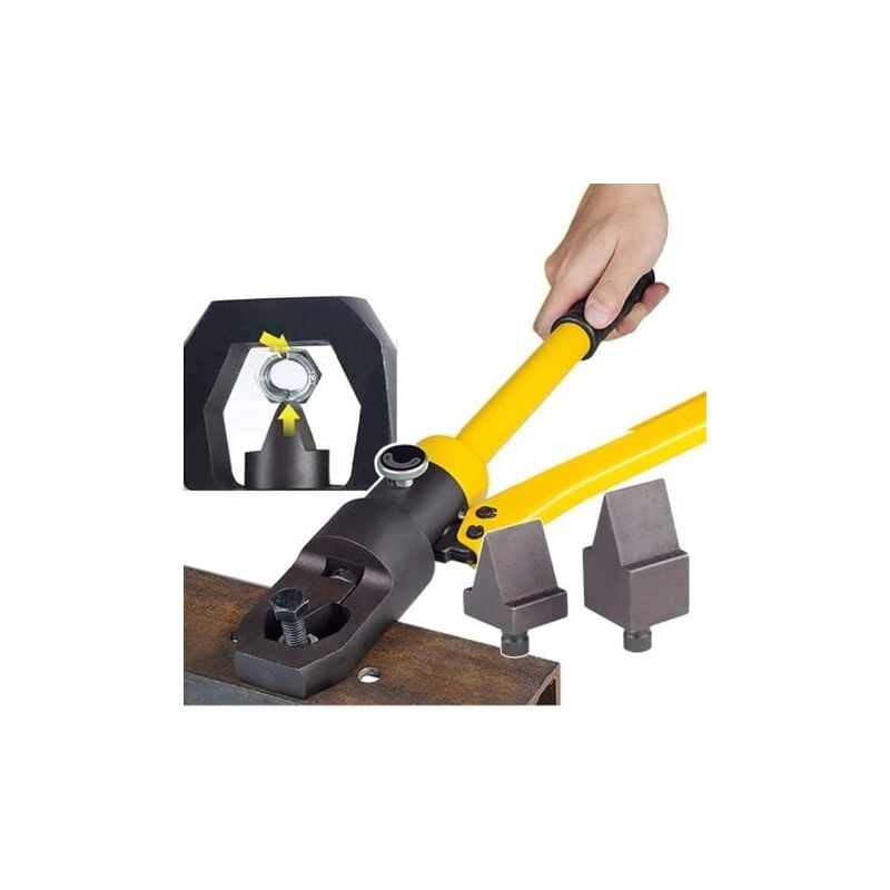Casse-éCrou Professionnel, SéParateur Hydraulique + Manuel + 10 Tonnes, Plage De Coupe : M8-14/M16-M24, pour Couper Les éCrous RouilléS/Non Rotatifs