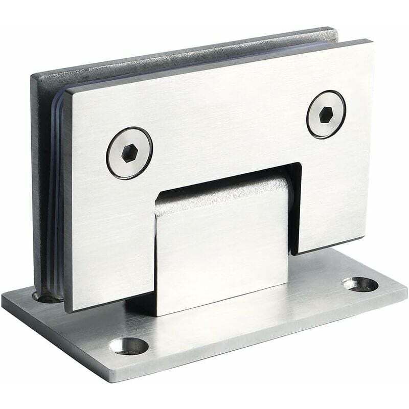 Tigrezy - Charnières de porte de douche en verre aux supports en verre, ouverture et fermeture à 180 degrés, clips en acier inoxydable 304, convient