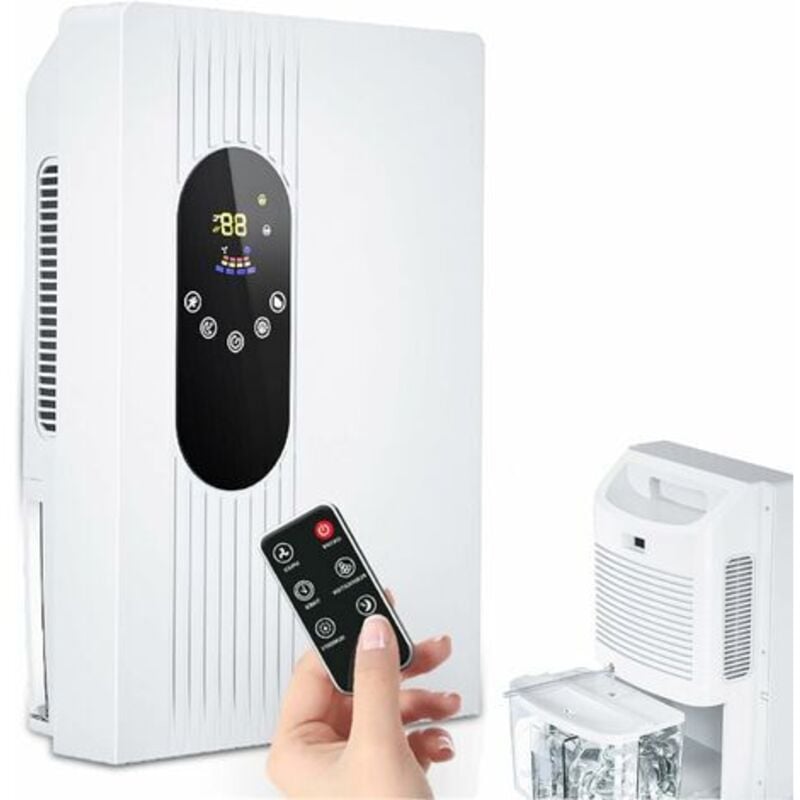 Déshumidificateur Electriques d'air Deshumidificateurs avec Télécommande Absorbeurs D'humidité 2500ml - Tigrezy