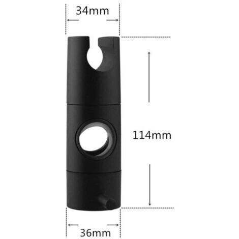 Tigrezy Duschhalterung, 22 mm verstellbarer Durchmesser, Handbrausehalterung im Chrom + ABS-Design, einfache Installation, geeignet für Duschstange (Rohr mit 22 mm Durchmesser, schwarz lackiert)