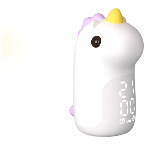 Tigrezy Enfants Réveil Lumière Mignon Licorne Lumière Réveil Snooze 3 Couleur Rechargeable Veilleuse Dimmable Tactile Contrôle Cadeau pour Enfants Filles Garçons