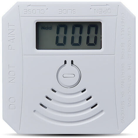 Tigrezy Gas Detector Carbon Monoxide Smoke Detector Combination Battery Operated CO Smoke Alarm with LED Display Screen Flash Sound Alarm Warning Pattern - White