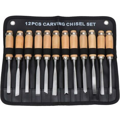 Tigrezy – Handmeißel-Set aus geschnitztem Holz, 12-in-1 Zimmerei-Hobelwerkzeug