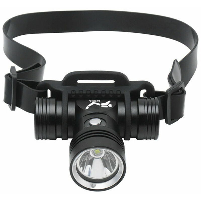 Lampe frontale de plongée torche de plongée sous-marine rechargeable, phare