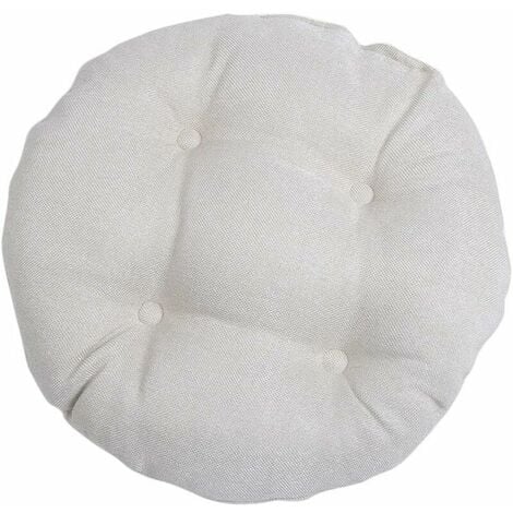 Tigrezy Rond Coussin de Chaise Galette de Chaise pour Maison Bureau Jardin Coussin Decoratif pour Terrasse Tatami Si&egravege Int&eacuterieur Ext&eacuterieur Beige L,45 x 45cm