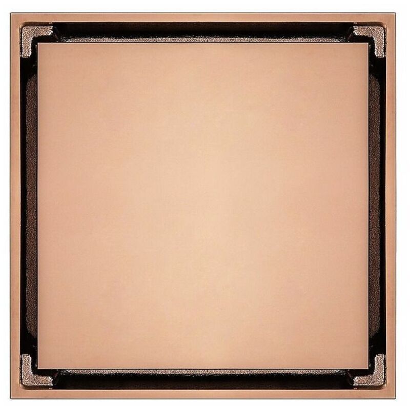 Tigrezy - Siphon de sol de drainage de noyau de déodorant en cuivre à grand déplacement de salle de bains dorée (or rose)