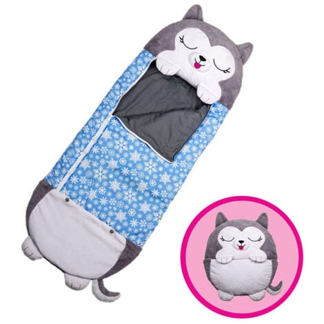 TUMALAGIA Tigrezy süßer Schlafsack und Kissen 2 in 1 Happy Nappers für Kinder 135 50 cm Bettdecke geeignet für alle Jahreszeiten