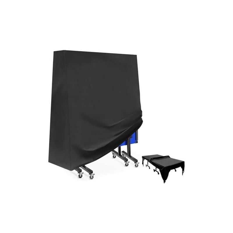 Tigrezy - Table de ping-pong, housse de protection imperméable, housse de table de ping-pong tissu Oxford 210D 165x70x185cm,noir