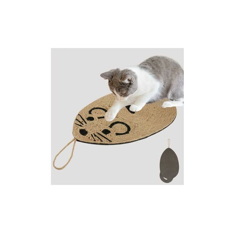 tigrezy - tapis à gratter pour chat tapis de toilettage pour chat en sisal naturel protège les tapis de meubles