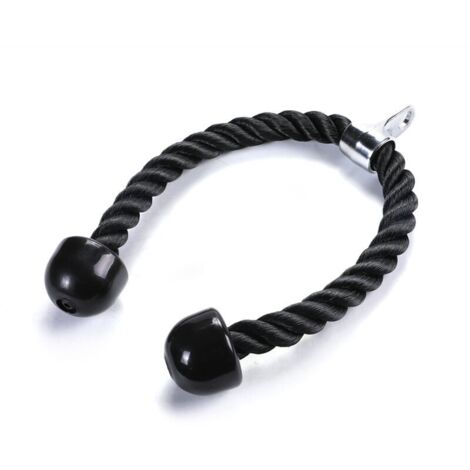 Tigrezy Triceps Rope Nylon Rope Double Handle for Training (1 Piece, Black, 70cm)