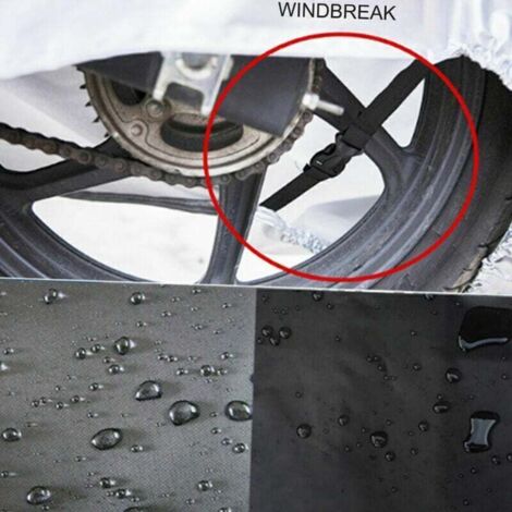 Tigrezy Universal-Motorradabdeckung für alle Jahreszeiten, wasserdicht, staubdicht und sonnenbeständig, Oxford-Gewebe, Größe XL
