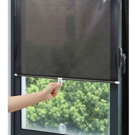 Tigrezy Verdunkelungsrollos ohne Bohren, einziehbare Sonnenschutzrollos, Saugnapf-Rollo, Verdunkelungsvorhänge, für Auto-/Bürofenster, 50 x 125 cm