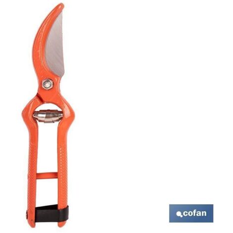 Tijera forjada de recolección 205 mm, acero forjado, diseño ergonómico y duradero.