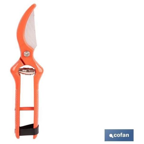 Tijera forjada de recolección 230 mm, acero forjado, diseño ergonómico y duradero.