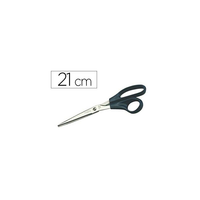 Tijera oficina faibo acero inoxidable 21 cm empuñadura ergonomica en blister