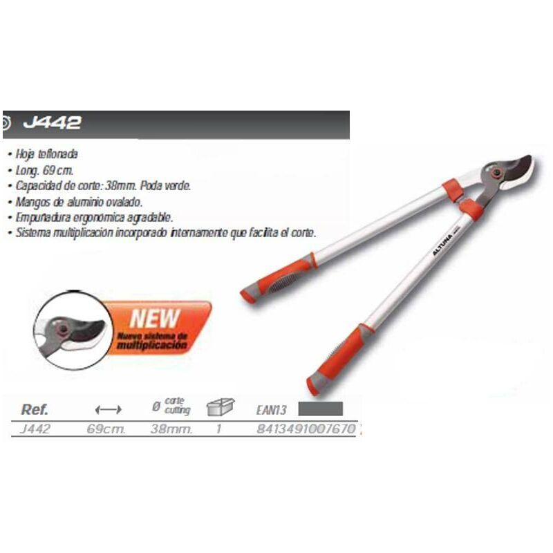 

altuna tijera 2 manos j442-69 cm commit corte 38 mm poda verde - Mibricotienda
