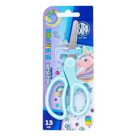 Tijeras con mango ergonómico de 13 cm, diseño de unicornio de Astrakids - 1 unidad. Blíster 407023902
